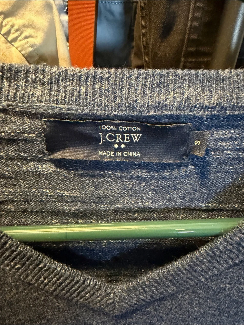 J. Crew Men’s Heather Navy V-Neck Sweater